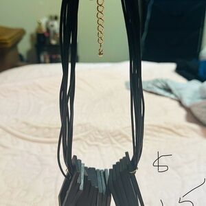 Black and Gold Multi-Strand Necklace